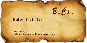 Bohn Csilla névjegykártya