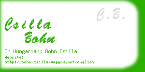 csilla bohn business card